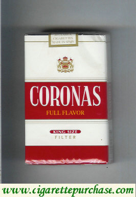 Coronas Full Flavor cigarettes king size filter soft box